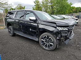 Salvage 2023 Chevrolet Suburban PREMIER - Black SUV - Front Three-Quarter View