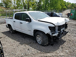 Salvage 2019 Chevrolet Colorado  - White PickUp - Front Three-Quarter View