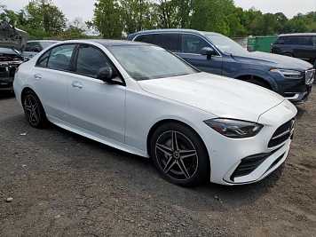 2023 mercedes-benz c-300 4MATIC in White- Front Three-Quarter View - BidGoDrive Inventory