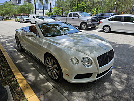 Salvage 2014 Bentley Continental GTC S Turbo - White Convertible - Front Three-Quarter View