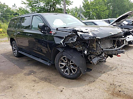 Salvage 2021 Chevrolet Suburban Z71 - Black Suburban - Front Three-Quarter View