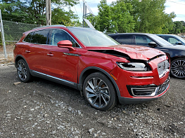 Salvage 2020 Lincoln Nautilus Reserve - Red SUV - Front Three-Quarter View