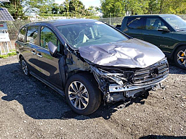 Salvage 2023 Honda Odyssey EXL - Charcoal Van - Front Three-Quarter View
