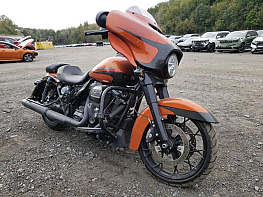 Salvage 2020 Harley-davidson Flhxs  - Orange Motorcycle - Front Three-Quarter View