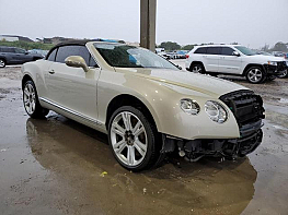 Salvage 2013 Bentley Continental GT - Beige Convertible - Front Three-Quarter View