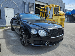 Salvage 2013 Bentley Continental GT - Black Convertible - Front Three-Quarter View