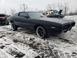 Salvage 1972 Dodge Charger  - Black Coupe - Front Three-Quarter View