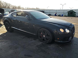 Salvage 2014 Bentley Continental GT - Black Coupe - Front Three-Quarter View