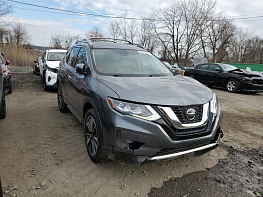 Salvage 2019 Nissan Rogue S - Gray SUV - Front Three-Quarter View