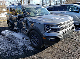 Salvage 2022 Ford Bronco Sport BIG BEND - Gray SUV - Front Three-Quarter View
