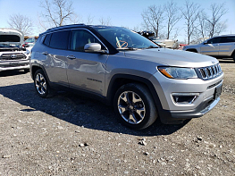 Salvage 2020 Jeep Compass LIMITED - Silver SUV - Front Three-Quarter View