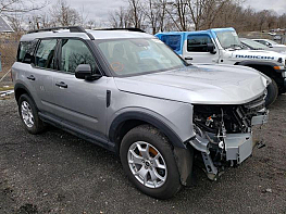 Salvage 2021 Ford Bronco Sport  - Gray SUV - Front Three-Quarter View