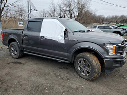 Salvage 2020 Ford F150  - Gray PickUp - Front Three-Quarter View