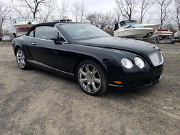 Salvage 2009 Bentley Continental  - Black Convertible - Front Three-Quarter View