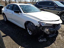 Salvage 2021 Acura TLX  - White Sedan - Front Three-Quarter View