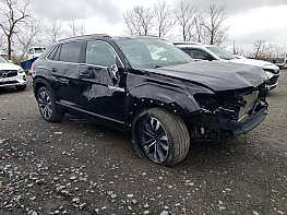 Salvage 2021 Volkswagen Atlas SEL PREMIUM R-LINE - Black SUV - Front Three-Quarter View