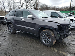 Salvage 2020 Jeep Grand Cherokee LIMITED - Gray SUV - Front Three-Quarter View