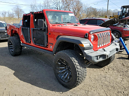 Salvage 2020 Jeep Gladiator Sport - Red PickUp - Front Three-Quarter View