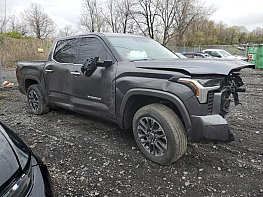 Salvage 2023 Toyota Tundra LIMITED - Gray PickUp - Front Three-Quarter View