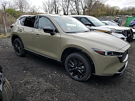 Salvage 2024 Mazda Cx-5 CARBON TURBO - Brown SUV - Front Three-Quarter View