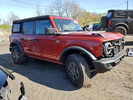 Salvage 2023 Ford Bronco  - Burgundy SUV - Front Three-Quarter View