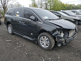 Salvage 2016 Honda Odyssey  - Black Van - Front Three-Quarter View
