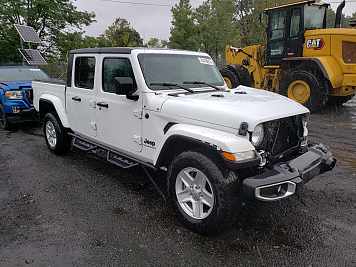 2021 Jeep Gladiator Sport in White - Front Three-Quarter View - BidGoDrive Inventory