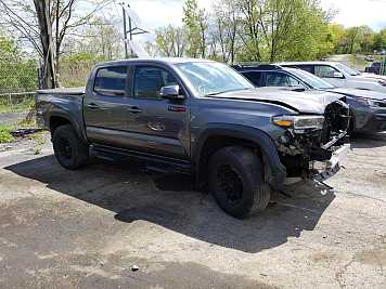 2021 toyota tacoma  in Charcoal- Front Three-Quarter View - BidGoDrive Inventory