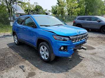 2022 jeep compass  in Blue- Front Three-Quarter View - BidGoDrive Inventory