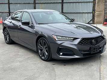 2021 Acura TLX SH AWD in Gray - Front Three-Quarter View - BidGoDrive Inventory