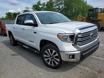2020 Toyota Tundra Crewmax Limited in White - Front Three-Quarter View - BidGoDrive Inventory