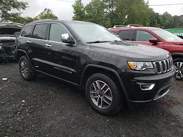 2020 jeep grand-cherokee Limited in Black- Front Three-Quarter View - BidGoDrive Inventory