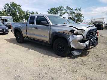2020 toyota tacoma  in Silver- Front Three-Quarter View - BidGoDrive Inventory
