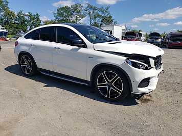 2019 mercedes-benz gle-coupe-43 AMG in White- Front Three-Quarter View - BidGoDrive Inventory