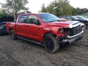 2021 toyota tundra TSS in Red- Front Three-Quarter View - BidGoDrive Inventory