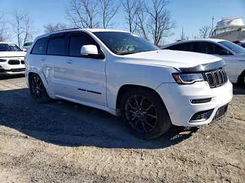 2021 jeep grand-cherokee OVERLAND in White- Front Three-Quarter View - BidGoDrive Inventory