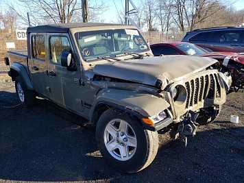 2020 jeep gladiator SPORT in Brown- Front Three-Quarter View - BidGoDrive Inventory