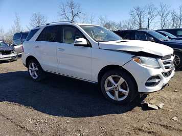 2019 mercedes-benz gle-400 4MATIC in White- Front Three-Quarter View - BidGoDrive Inventory