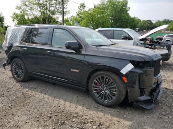 2024 cadillac escalade v in Black - Front Three-Quarter View - BidGoDrive Inventory