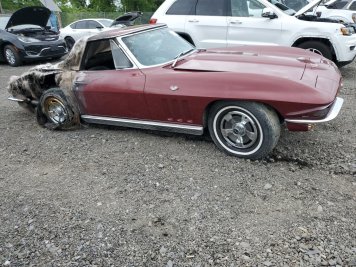 1966 chevrolet corvette  in Burgundy - Front Three-Quarter View - BidGoDrive Inventory