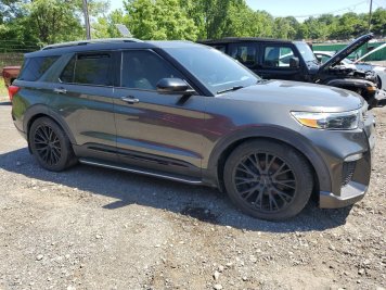 2020 ford explorer PLATINUM in Gray - Front Three-Quarter View - BidGoDrive Inventory