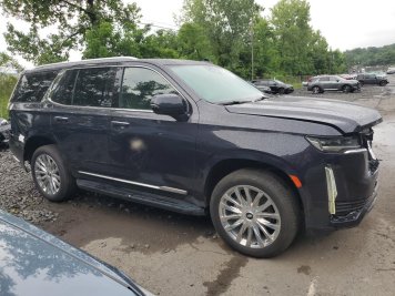 2024 cadillac escalade PREMIUM LUXURY in Black - Front Three-Quarter View - BidGoDrive Inventory