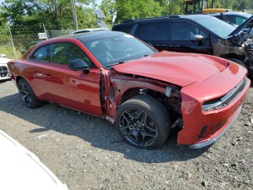 2024 dodge charger DAYTONA R/T in Burgundy - Front Three-Quarter View - BidGoDrive Inventory