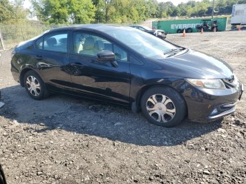 2015 honda civic CIVIC HYBRID in Black - Front Three-Quarter View - BidGoDrive Inventory