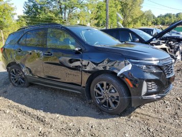 2024 chevrolet equinox RS in Black - Front Three-Quarter View - BidGoDrive Inventory