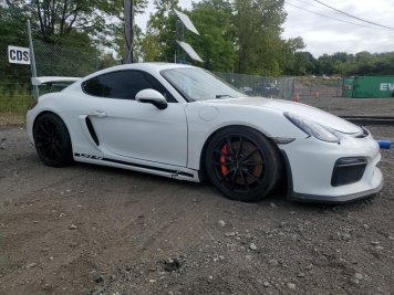 2016 porsche cayman GT4 in White - Front Three-Quarter View - BidGoDrive Inventory