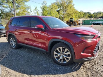 2024 toyota grand-highlander LIMITED in Burgundy - Front Three-Quarter View - BidGoDrive Inventory