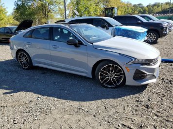 2023 kia k5 GT in Gray - Front Three-Quarter View - BidGoDrive Inventory