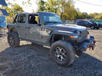 2021 jeep wrangler UNLIMITED RUBICON in Gray - Front Three-Quarter View - BidGoDrive Inventory