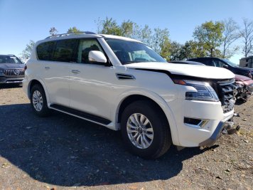 2024 nissan armada  in White - Front Three-Quarter View - BidGoDrive Inventory